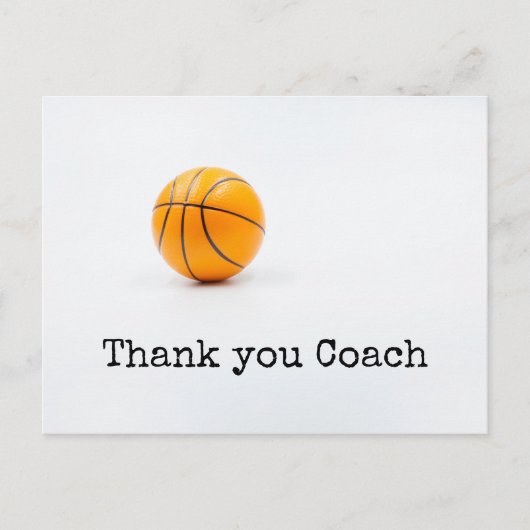 Basketball Dankeschön Coach Postkarte (Vorderseite)