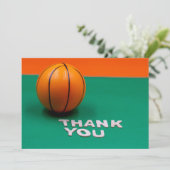 Basketball Dankeschön Karte (Stehend Vorderseite)