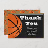 Basketball Dankeschön Karte für B-Ball-Spieler (Vorne/Hinten)