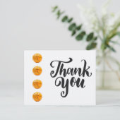 Basketball Dankeschön mit Basketball Postkarte (Stehend Vorderseite)