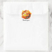 Basketball Dankeschön Sticker (Tasche)