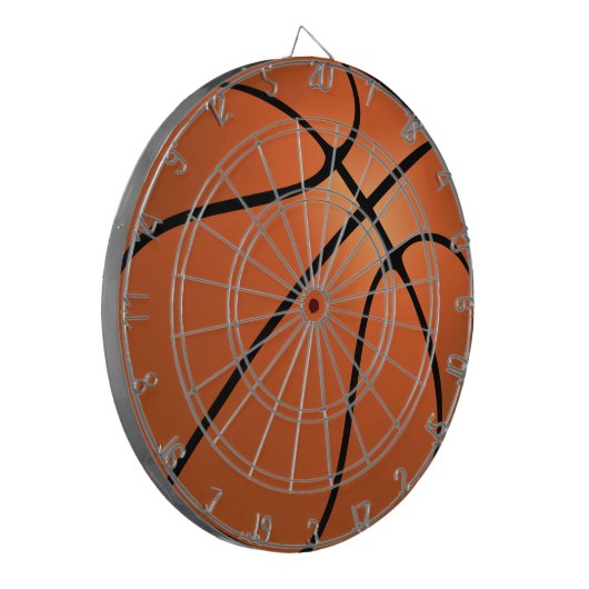 Basketball Dart Board Geschenk Dartscheibe (Vorderseite Links)