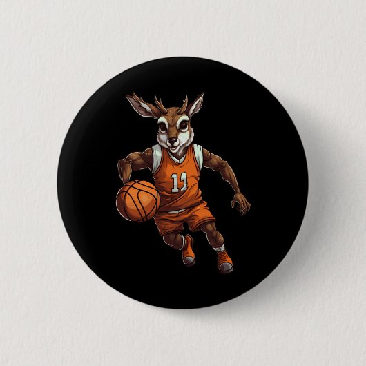 Basketball Deer Button (Vorderseite)
