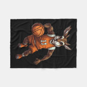 Basketball Deer Fleecedecke (Vorderseite (Horizontal))
