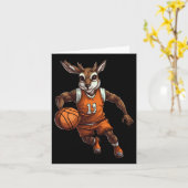 Basketball Deer Karte (Gelbe Blume)