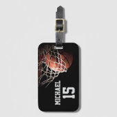 Basketball Dein Name Gepäckanhänger (Vorderseite Vertikal)
