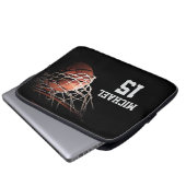 Basketball Dein Name Laptopschutzhülle (Vorne Knopf)