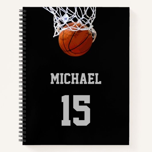 Basketball Dein Name Notizblock (Vorderseite)