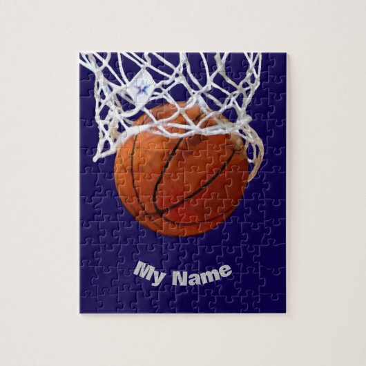 Basketball Dein Name Puzzle (Vertikal)