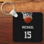 Basketball Dein Name Schlüsselanhänger (Vorderseite)