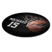 Basketball Dein Name Schneidebrett (Ecke)
