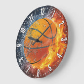Basketball-Dekorationswand Große Wanduhr (Winkel)