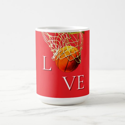 Basketball, den ich liebe kaffeetasse (Mittel)