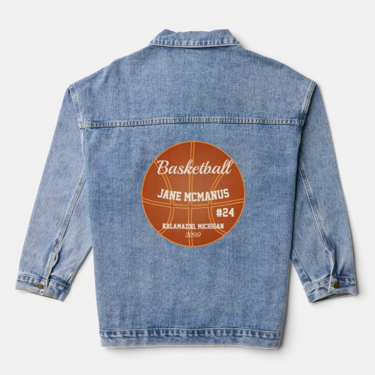 Basketball Denim Jacket Jeansjacke (Rückseite)