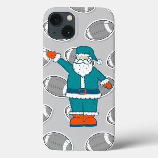 Basketball der aquamarinen Orangen-Weihnachtsmanns Case-Mate iPhone Hülle (Rückseite)