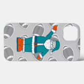 Basketball der aquamarinen Orangen-Weihnachtsmanns Case-Mate iPhone Hülle (Rückseite (Horizontal))
