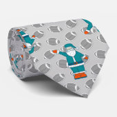 Basketball der aquamarinen Orangen-Weihnachtsmanns Krawatte (Gerollt)