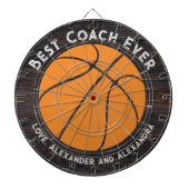 Basketball der beste Coach Dartscheibe (vorne)