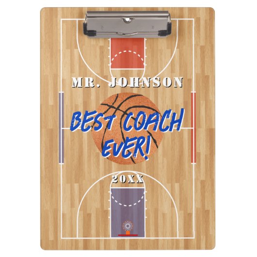 Basketball der beste Coach Klemmbrett (Vorderseite)