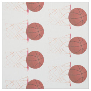 Basketball, der den Korb Bandgewebe fangen lässt Stoff