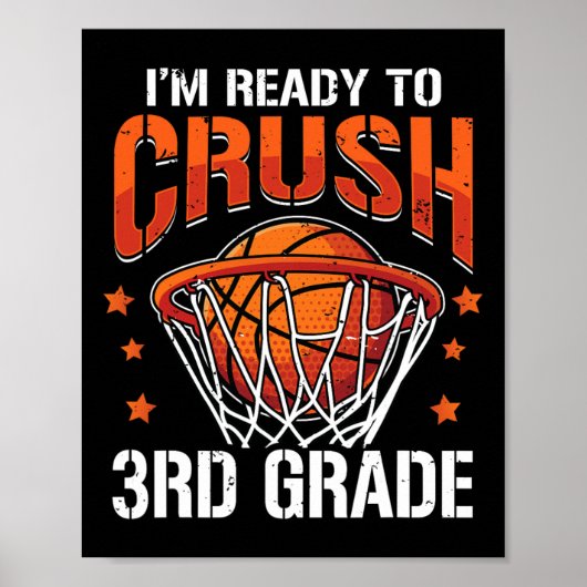 Basketball der dritten Klasse zum Schulkind zurück Poster (Vorne)