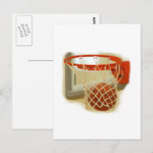 Basketball, der durch Schlupfwinkel fällt Postkarte (Vorne/Hinten)