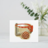 Basketball, der durch Schlupfwinkel fällt Postkarte (Stehend Vorderseite)