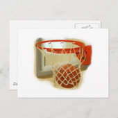 Basketball, der durch Schlupfwinkel fällt Postkarte (Vorne/Hinten)