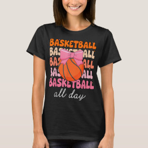 Basketball Der ganze Tag über Spaß Sportdesign für T-Shirt