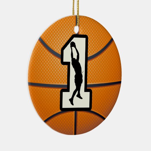 Basketball der Nr.-1 Keramik Ornament (Rechts)