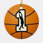 Basketball der Nr.-1 Keramik Ornament (Vorne)