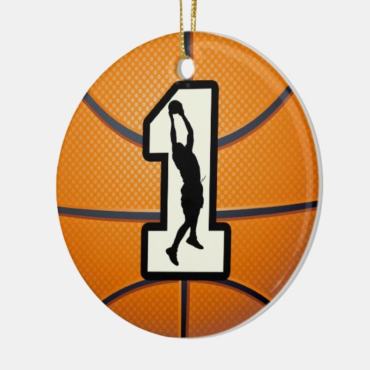 Basketball der Nr.-1 Keramik Ornament (Links)