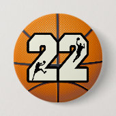 Basketball der Nr.-22 Button (Vorderseite)