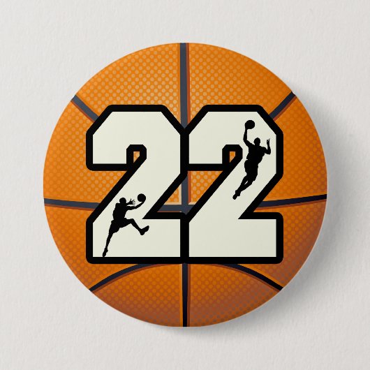 Basketball der Nr.-22 Button (Vorderseite)