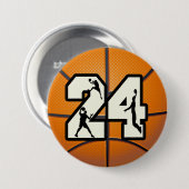 Basketball der Nr.-24 Button (Vorne & Hinten)