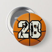 Basketball der Nr.-28 Button (Vorne & Hinten)