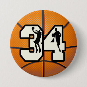 Basketball der Nr.-34 Button