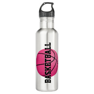 Basketball des Mädchens in personalisiertem leucht Edelstahlflasche