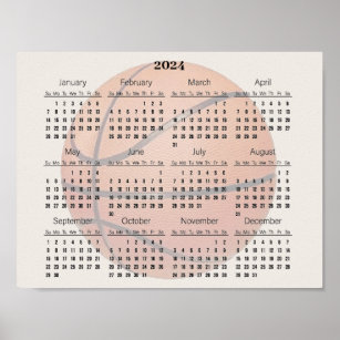 Basketball Design 2024 Kalenderposter Poster
