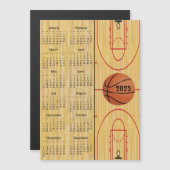 Basketball Design 2025 Kalender Magnetkarte (Vorne/Hinten)