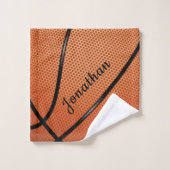 Basketball Design Badetuch Set (Waschlappen)