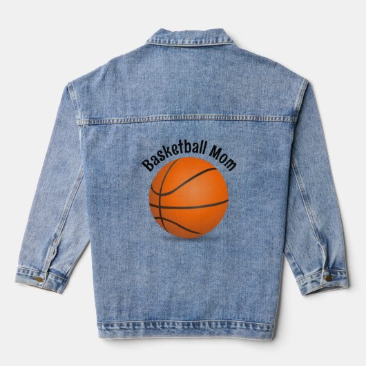 Basketball Design Denim Jacket Jeansjacke (Rückseite)