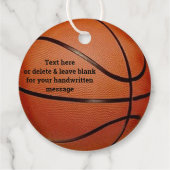 Basketball Design Feed Card Geschenkanhänger (Rückseite)
