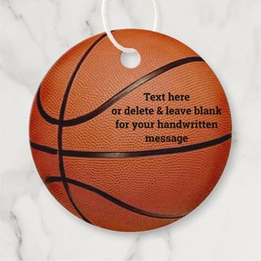 Basketball Design Feed Card Geschenkanhänger (Vorderseite)