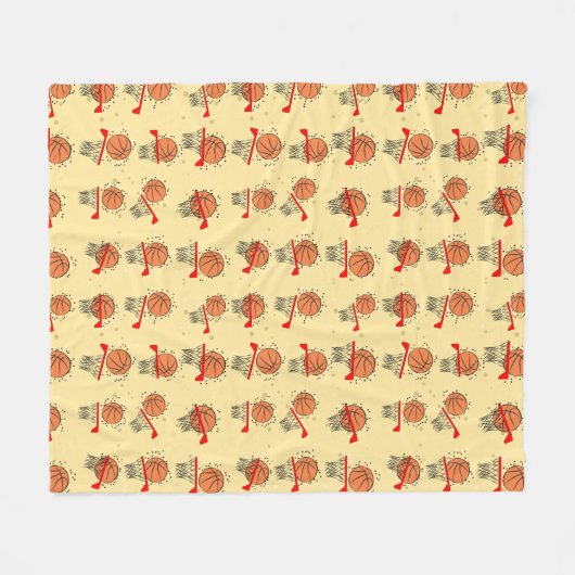 Basketball-Design Fleecedecke (Vorderseite (Horizontal))