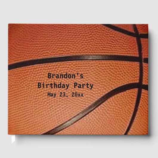 Basketball Design Gästebuch (Vorderseite)