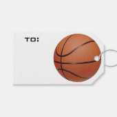 Basketball Design Geschenkmarke Geschenkanhänger (Vorderseite (Horizontal))