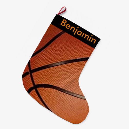 Basketball Design Große Weihnachtsfeier Strumpf Großer Weihnachtsstrumpf (Vorderansicht (hängend))