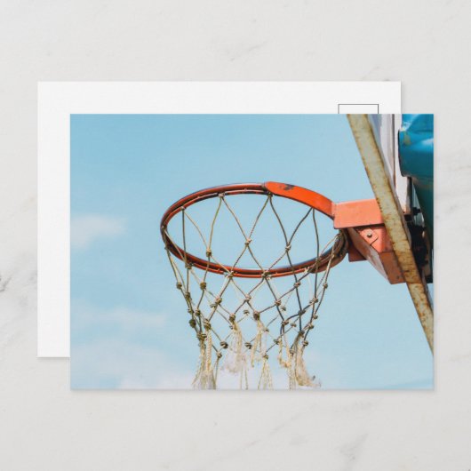 Basketball-Design Postkarte (Vorne/Hinten)
