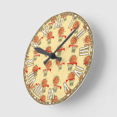 Basketball-Design Runde Wanduhr (Winkel)